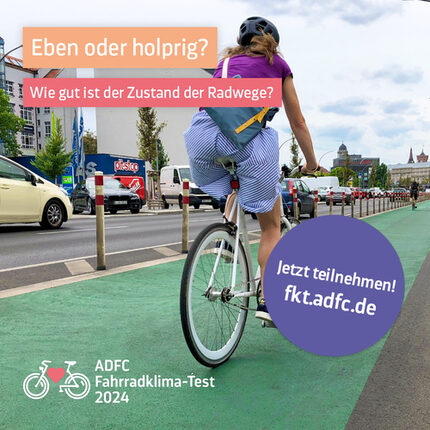 Plakat zum Fahrradklimatest 2024